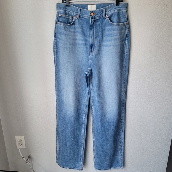 NWT Doen Laurent Wide Leg Ultra High Rise Jean, Size 31, Color Vilaine Wash - Picture 2 of 11